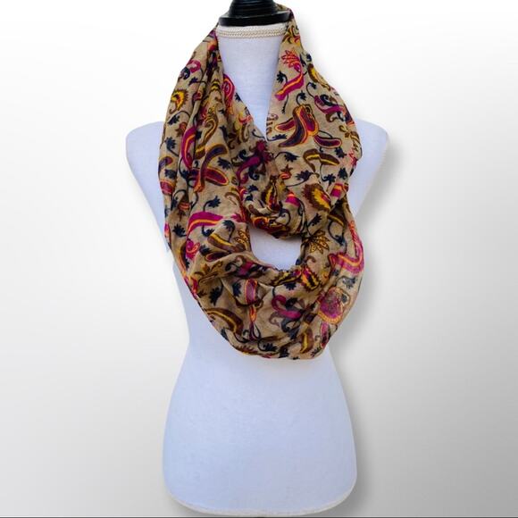 Unbranded Paisley Infinity Scarf - Picture 1 of 4